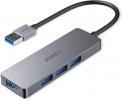 AUKEY USB 3.0 Hub 4 Port Ultra Slim Extra Licht aus Aluminium 